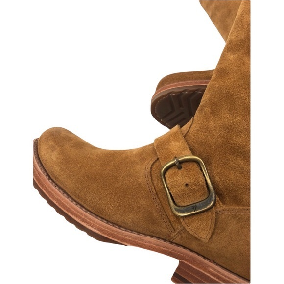 SOLD! NEW Frye Veronica Strap Tall Fringe Suede Belted Knee High Boots Size 5.5 - Picture 9 of 15